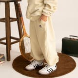 ベージュ | 【FILA別注セットアップ可】ニットコール ロングパンツ 150cm | ブランシェス