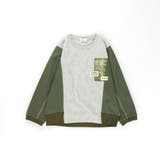 杢グレー | 異素材MIX長袖Tシャツ | ブランシェス