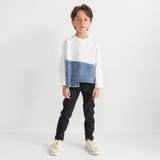 【デニム×コットン】異素材レイヤード長袖Tシャツ キッズ 男の子 | ブランシェス | 詳細画像3 