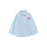 【おそろい】ストライプ柄ロゴ刺しゅう長袖シャツ キッズ 男の子 | ブランシェス | 詳細画像2 