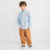 【おそろい】ストライプ柄ロゴ刺しゅう長袖シャツ キッズ 男の子 | ブランシェス | 詳細画像3 