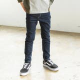 ネイビーブルー | 【フィットストレート】プレミアム ストレッチ デニム | ブランシェス