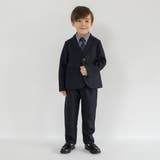 ネイビーブルー | ネイビー ジャケット+ロング パンツ+ギンガム | ブランシェス