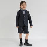 ネイビー ジャケット+ハーフ パンツ+ギンガム | ブランシェス | 詳細画像3
