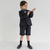 ネイビー ジャケット+ハーフ パンツ+ギンガム | ブランシェス | 詳細画像4