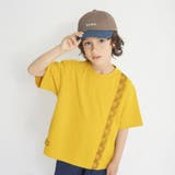 イエロー | シアーチェック切り替え半袖Tシャツ | ブランシェス