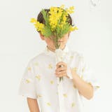 オフホワイト | 【おそろい】花刺しゅう半袖シャツ/キッズ/男の子/女の子/ブラウス/150cm | ブランシェス