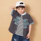 チャコールグレー | 【WEB限定】ベースボール風半袖シャツ | ブランシェス