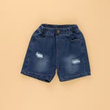 【WEB限定】クラッシュ デニム ハーフパンツ | ブランシェス | 詳細画像2 