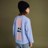 パープル | 転写プリント長袖Tシャツ 150cm 男女兼用 ユニセックス 通園 通学 | ブランシェス