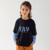 ブラック | レイヤード風長袖Tシャツ 150cm 男女兼用 ユニセックス 通園 通学 | ブランシェス