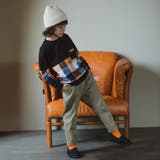 【おそろい】レトロチェック柄長袖Tシャツ ロンT ペア | ブランシェス | 詳細画像4 