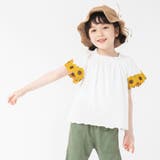 オフホワイト | 袖ひまわりレース半袖Tシャツ 子供服 キッズ | ブランシェス