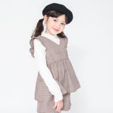ブラウン | 【ペア】チェック柄チュニック 子供服 キッズ | ブランシェス