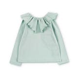 ブルーグレー | 襟フリル長袖Tシャツ ロンT 子供服 | ブランシェス