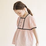 【プチレディ】配色パイピング半袖ブラウス 子供服 キッズ | ブランシェス | 詳細画像3 
