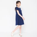 ネイビーブルー | 20/-TC天竺 バックリボンOP 子供服 キッズ | ブランシェス
