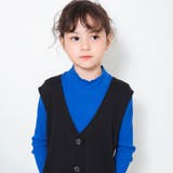 ロイヤルブルー | オリジナルプレート付きハイネックTシャツ | ブランシェス