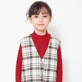 レッド | オリジナルプレート付きハイネックTシャツ | ブランシェス