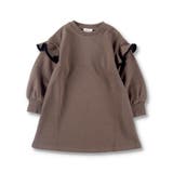 ブラウン | 裏毛 袖フリルワンピース | ブランシェス