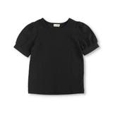 ブラック | 【WEB限定】パフスリーブ5分袖Tシャツ/子供服/キッズ/綿100%/女の子 | ブランシェス