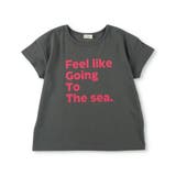 チャコールグレー | ロゴプリント半袖Tシャツ 子供服 キッズ | ブランシェス