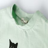 黒ネコプリントフレンチスリーブTシャツ 子供服 キッズ | ブランシェス | 詳細画像26 