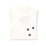 黒ネコプリントフレンチスリーブTシャツ 子供服 キッズ | ブランシェス | 詳細画像3 