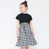 【WEB限定】ギンガムチェックドッキングワンピース 子供服 キッズ | ブランシェス | 詳細画像1 