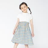 オフホワイト | 【WEB限定】ギンガムチェックドッキングワンピース 子供服 キッズ | ブランシェス