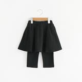 ブラック | 【WEB限定】6分丈無地スカッツ 子供服 キッズ | ブランシェス