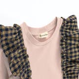 【お揃い】サッカー先染めギンガムチェックTシャツ | ブランシェス | 詳細画像4 