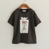 チャコールグレー | 【プチプラ】リボンアソートプリントTシャツ | ブランシェス