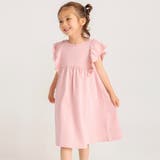 ピンク | フリル付きカットソーワンピース | ブランシェス