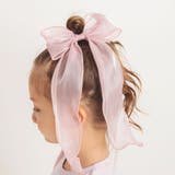 ピンク | オーガンジービッグリボンヘアゴム | ブランシェス