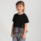 ブラック | 五分袖裾バルーンTシャツ | ブランシェス