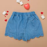 ブルー | マシュマロ ショートパンツ/ハーフパンツ/スカラップ/女の子/デニム | ブランシェス