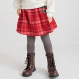 レッド | シャギーチェックスカート | ブランシェス