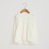 オフホワイト | 【ブランシェスmini】肩リボン チュニック/長袖Tシャツ/綿100% | ブランシェス