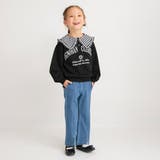 スリット入りロングパンツ/フレア パンツ/デニム/デニムパンツ | ブランシェス | 詳細画像4 