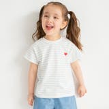 総柄半袖Tシャツ ハート刺繍 ボーダー | ブランシェス | 詳細画像14 