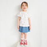 総柄半袖Tシャツ ハート刺繍 ボーダー | ブランシェス | 詳細画像4 