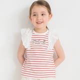 モチーフ刺繍肩フリルTシャツ/JUN IIDA/綿100%/シフォン | ブランシェス | 詳細画像1