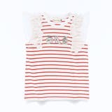モチーフ刺繍肩フリルTシャツ/JUN IIDA/綿100%/シフォン | ブランシェス | 詳細画像10