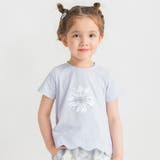 サックス | 【プチプラ】裾スカラップ半袖Tシャツ/綿100% | ブランシェス