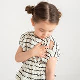 ボーダー | 【セットアップ可】ジャガード半袖トップス 春 夏 | ブランシェス