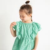 グリーン | スカラップ刺繍ブラウス レース セットアップ可 | ブランシェス