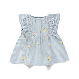 【おそろい】レモン＆フラワー総柄刺しゅうチュニック 綿100% ブラウス | ブランシェス | 詳細画像2 