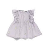 【おそろい】レモン＆フラワー総柄刺しゅうチュニック 綿100% ブラウス | ブランシェス | 詳細画像9 