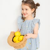 オフホワイト | 【おそろい】レモン＆フラワー総柄刺しゅうチュニック 綿100% ブラウス | ブランシェス